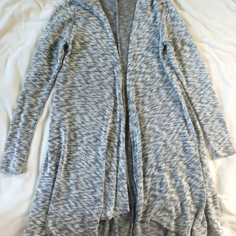 BKE Daytrip Cardigan Grey White Black Marbled XS